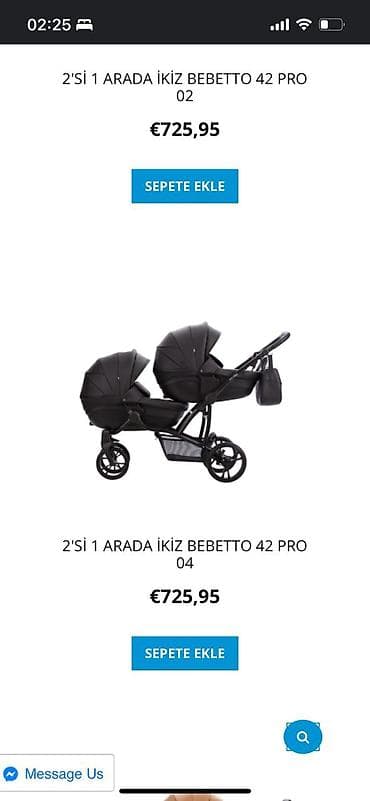 Əkizlər üçün araba, Bebeto, Yaş: <1 ay