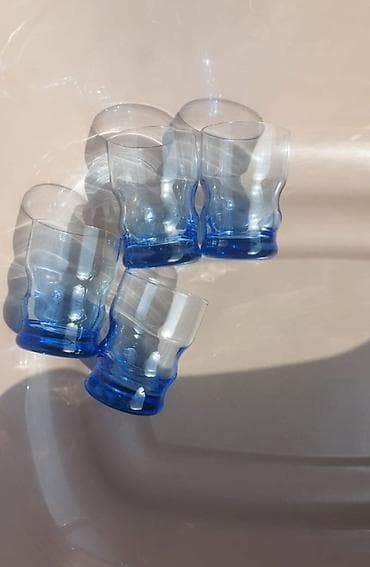 meduza qab: Stəkanlar, rəng - Mavi, Şüşə — 1
