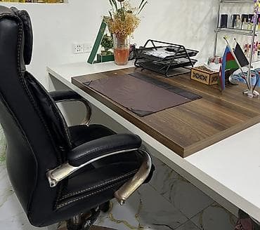 mebel taxt: Ofis üçün L‑şəkilli iş masasının dəsti - Material: MDF/LDSP — 3