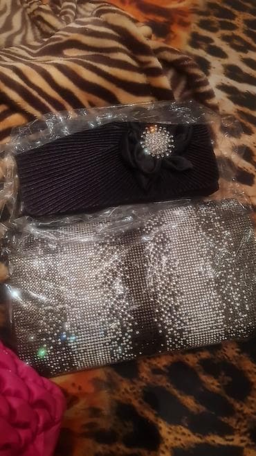 Qadın axşam çantaları – 2 ədəd dəbli model yenidir - Qara klassik