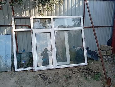pendir: PVC pəncərə bloku - Material: Ağ rəngli PVC profil - Komplekt: 1 ədəd — 1