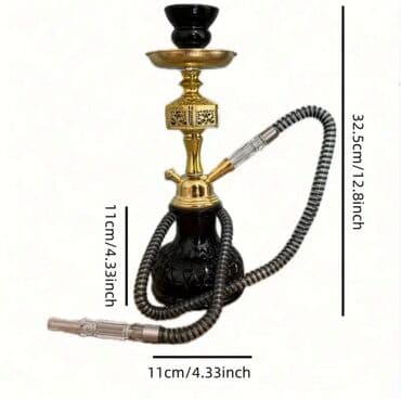 qelya: Nargilə(Qəlyan) – klassik dizayn, kompakt ölçü - Materiallar: metal — 3