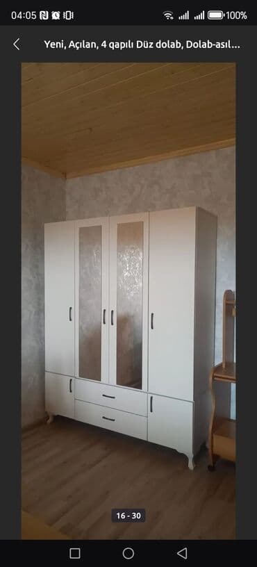 балконный шкаф: Yeni, Açılan, 4 qapılı Düz dolab, Dolab-asılqan, Azərbaycan — 14