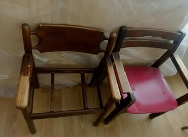 oturacaq: Palıd ağacınan Rumıniyanın keçmişin iki kreslo- oturacaqları — 2