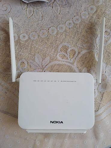 bakcell modem: Nokia G-1425G-A GPON Wi‑Fi router Xüsusiyyətlər: - Model: Nokia — 1