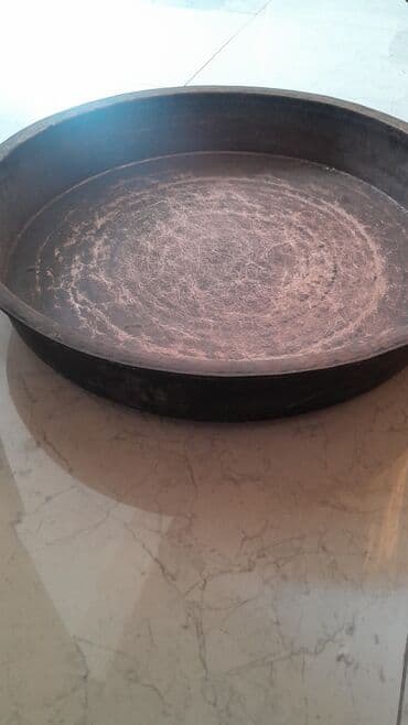 mis məcməyi: Mis/bakır səhmancı (large traditional copper tray) - Material: qalın — 4