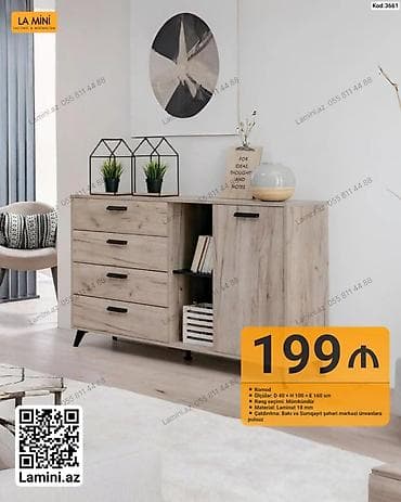 La MINI – Komod (Kod: 3661) - Ölçülər: D 40 × H 100 × E 160 sm -