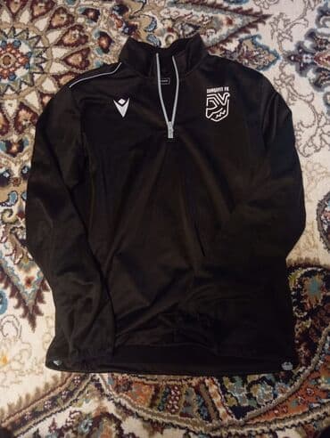 спортивные костюмы в баку: Sumqayıt FK məşq üstü – orijinal Macron - Rəng: qara - Model: 1/4 — 1