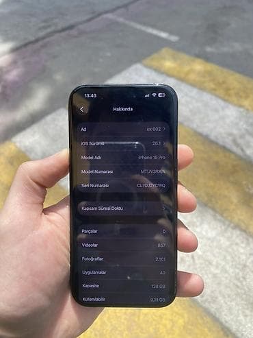 IPhone 15 Pro, 128 GB, Qara, Barmaq izi, Face ID, Simsiz şarj — 7