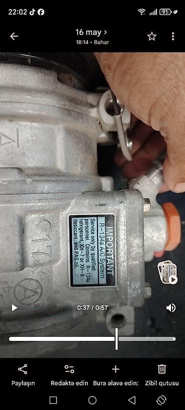Nəqliyyat: Avtomobil kondisioner kompressoru - Tip: R‑134a A/C System üçün — 3