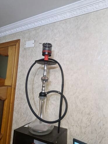 xonça şəkli çəkmək: Nəzərəçarpan dizaynlı nargilə komplekti - Şüşə kolba: şəffaf, geniş — 1