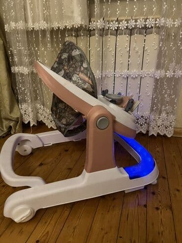 Digər mebel: Uşaq yerişi – çoxfunksiyalı model - Rəng: ağ/çəhrayı gövdə, naxışlı — 3