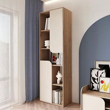 arakesmeler: Müasir dizaynlı kitab şkafı - Minimalist və skandinavi üslubda hündür — 1