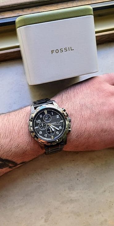 telofonlu saat: Qol saatı, Fossil, rəng - Qara — 1