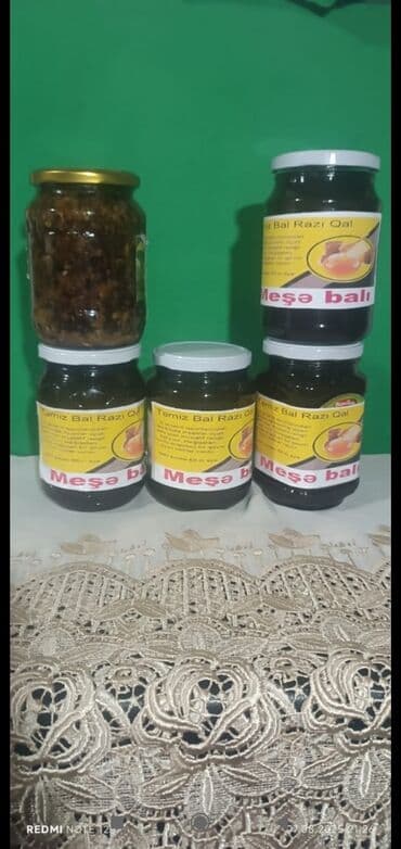 distillə edilmiş su: Məhsul: Meşə balı Təsvir: - Tünd rəngli, ətirli meşə balı şüşə — 1