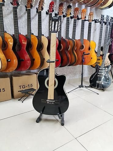 klassik gitara: Classic gitara "Freeman" Ekvalayzerli, nazik çanaq, kəsik model gitara — 2