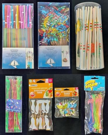 Yeni il oyuncaqları və bəzəkləri: Muxtalif Party kecirtmek ucun stol bezekleri. Koktel aksesuarlari — 1