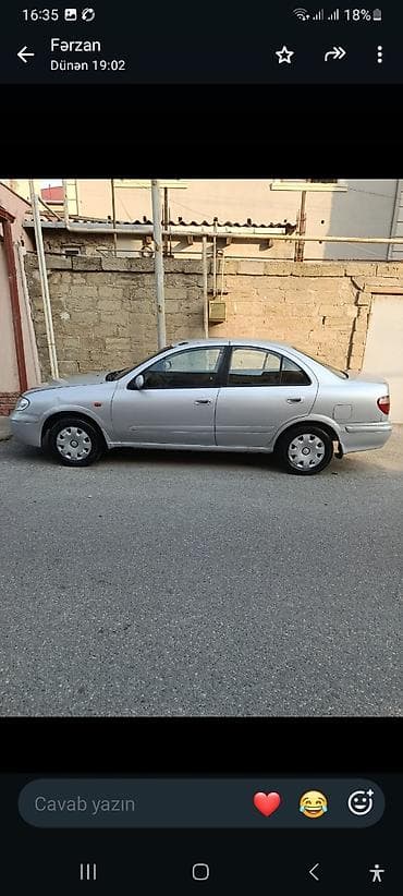 nissan sunny radiator: Nissan Sunny sedan öz adımadı. - Kuzov: sedan, gümüşü rəng - Mühərrik — 3
