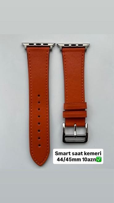 Saat kəmərləri: Kəmər, Apple, Dəri, rəng - Narıncı — 1