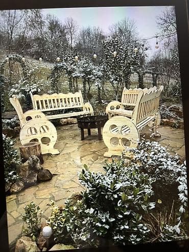 qabaq ustol: Mətbəx üçün, Açılmayan, Dördbucaq masa, 12 stul — 4