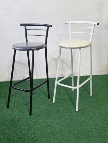 Metall konstruksiyalı bar taburesi - Rənglər: qara və ağ - Sadə və