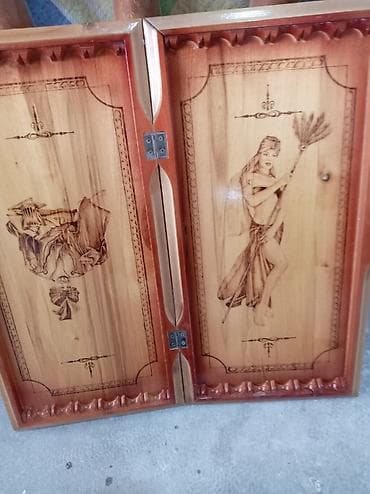 oyun cd: Taxta nərd taxtası – əl işidir - Material: təbii ağac (tam taxta) — 3