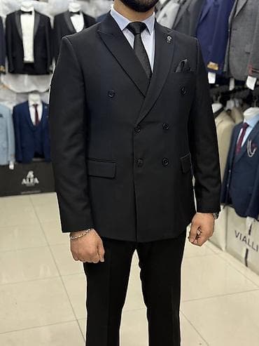 dini geyim: Kişi kostyumları kolleksiyası - Klassik qara 3 parça kostyum: tək — 2