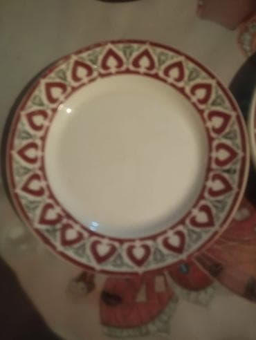 Mətbəx aksesuarları: Nahar dəsti, rəng - Qırmızı, Keramika — 1