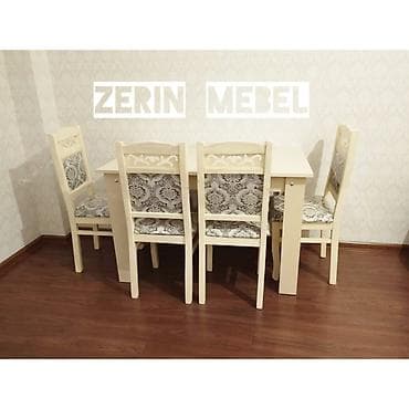 Qonaq otağı üçün, Açılmayan, Dördbucaq masa, 4 stul