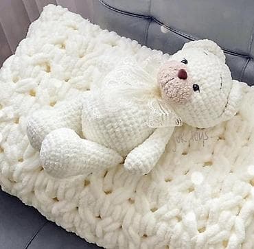 Süfrələr: Rəng - Ağ Mikrofiber Pled — 1