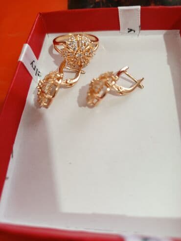 rus papağı: Üzük və sırğalar - Rəng: qızılı qirmizi rus qizili rengi rose gold - — 15