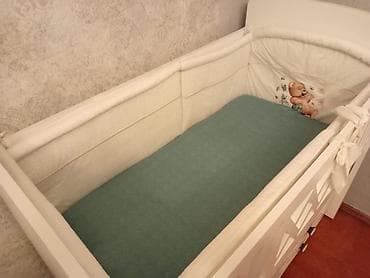 bulud mebel: Oğlan və qız üçün, Dördbucaq, Beşik, Dəst ilə, Matras ilə, Yellənmə mexanizmsiz — 5