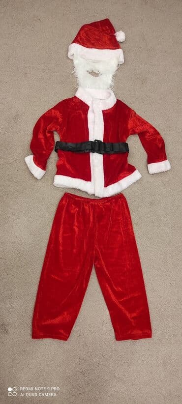 детский костюм деда мороза: Şaxta baba kostyumu, 4 - 5 yaş, Yeni — 1