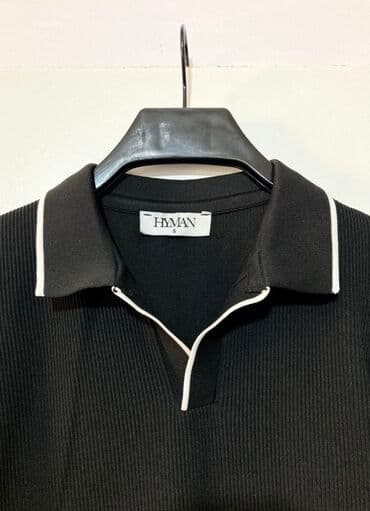 kişi köynəkləri: Polo köynək, S, rəng - Qara — 2