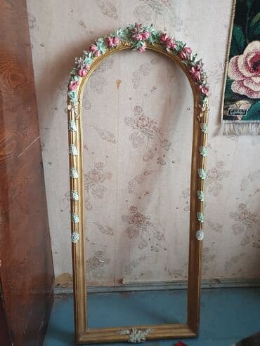 guzgu tek: Güzgü Divar üçün, Oval, Dekorativ, Əl işi — 2