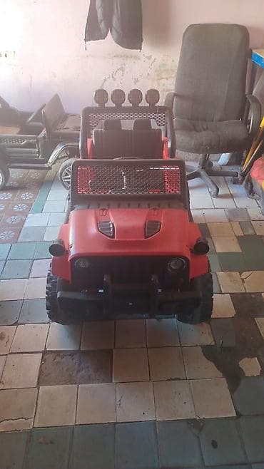 kiridit maşinlar: Uşaq üçün elektrikli ofroud jeep tipli maşın - Korpus: qırmızı rəng — 1