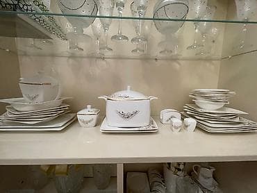 Обеденный набор, цвет - Белый, Фарфор