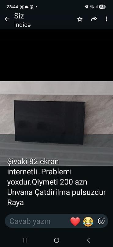 Şivaki 82 ekran internetli TV - Smart funksiyalı, internetə qoşulan
