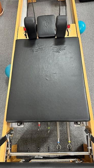 Turniklər və bruslar: Pilates Reformer trenajoru - Material: möhkəm taxta karkas — 4