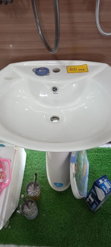 мойки для кухни в баку: Keramik piyada lavabo modelləri - Material: parlaq ağ keramika — 4