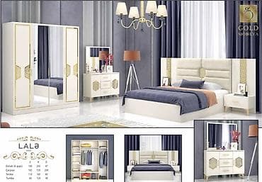 perla mebel stul: Двуспальная кровать, Трюмо, Тумба, Шкаф, Новый — 1