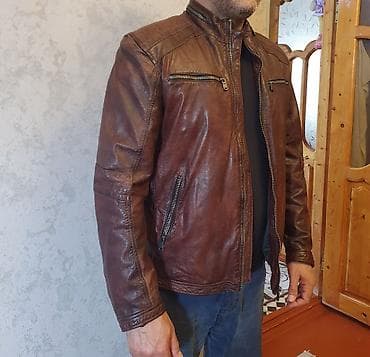 dəri kurtka kişi: Kişi dəridən gödəkçə,fevral ayi Almaniyada alinib - Material: təbii — 4