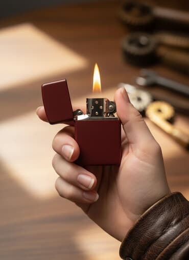 iqos baku resimleri: Zippo benzinli alışqan – orijinal, ABŞ istehsalı - Rəng: mat tünd — 1