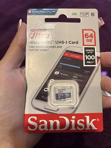 sd kart 512 gb: SanDisk Ultra microSDXC UHS-I yaddaş kartı – 64 GB - Tip: microSDXC — 1