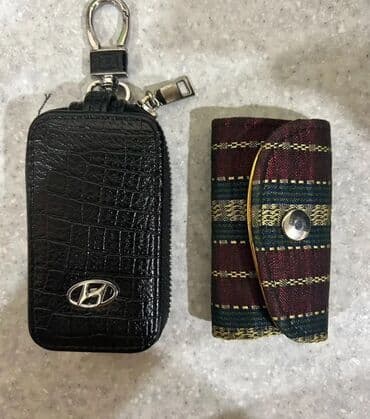 Kommersiya nəqliyyat vasitələri: Avtomobil açarı üçün dəri açarlıq qabı - Material: teksturalı qara — 2