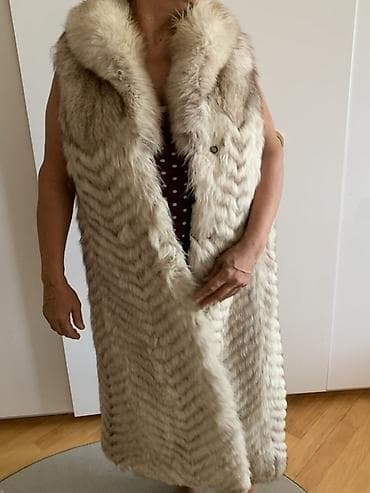 esger geyimi: Uzun xəz jilet - Model: Dizayner tərzində, maxi uzunluqda xəz jilet - — 1