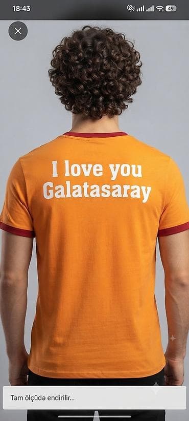 Мужская одежда: Məhsul: ultrAslan temalı kişi futbolkası - Rəng: qızılı-sarı (narıncı — 2