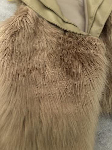 Личные вещи: Qadın üçün kürk jilet - Rəng: açıq bej/qaramel tonları - Material — 1