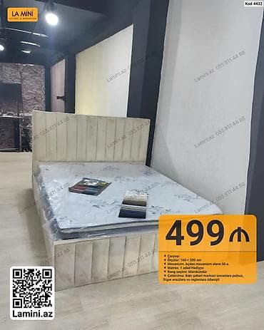 Məhsul: Çarpayı (LAMINI) - Ölçülər: 160 × 200 sm - Mexanizm: Açılan — 2