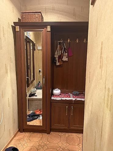 2 qapılı, Güzgülü, Qəhvəyi, Digər material, Açılan, Düz dolab